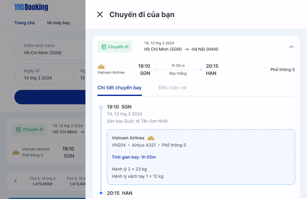 190Booking Screenshot 5